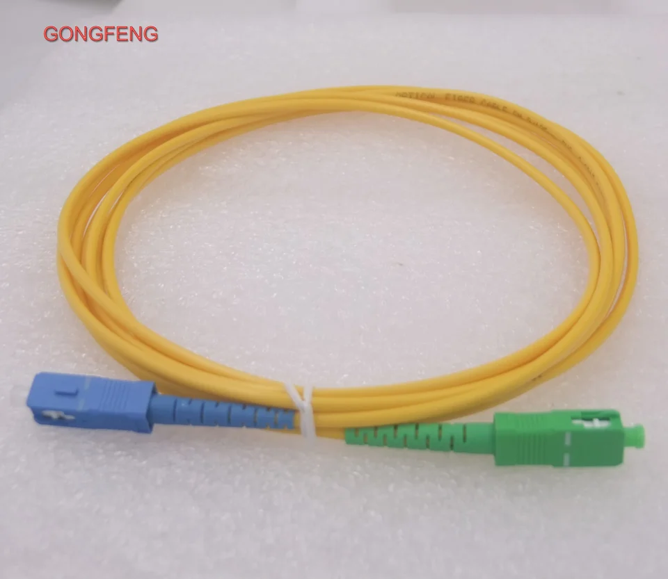

GONGFENG 10PCS NEW 3m SC/UPC-SC/APC Single Mode Single Core Fiber jumper, 3.0mm Fiber Pigtail Connector Custom-made Wholesale