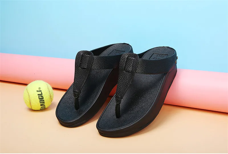 BEYARNEWomen's Flip Flops Fashion T-Shaped Platform Slippers Ladies Casual Beach Sandals Outdoor Slides Summer Holiday Slipppers