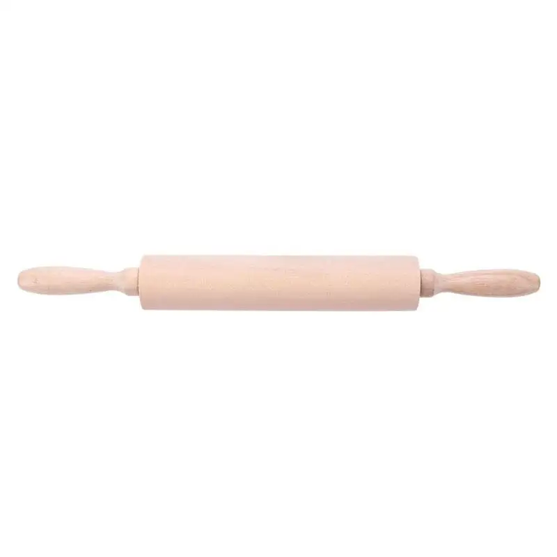 Solid Wood Rolling Pin Baking Cookies Biscuit Fondant Cake Dough Roller