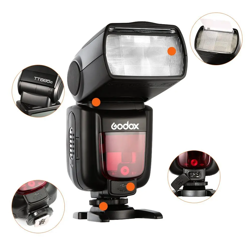 Godox TT685 TT685C 2,4G Беспроводная HSS 1/8000s ttl камера Вспышка Speedlite+ Bowens s-образный Кронштейн для Canon DSLR камера S