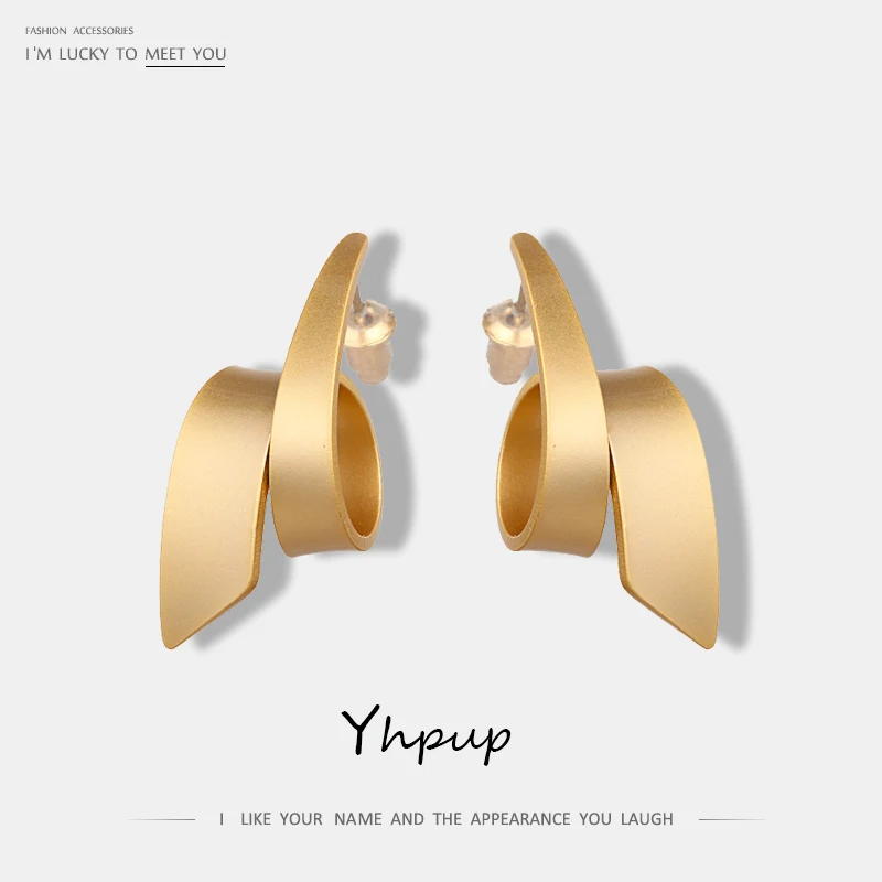 Yhpup модные необычные серьги-гвоздики из цинкового сплава, скрученные молнии, стильные высококачественные серьги в виде букле D'oreille Femmes, новинка