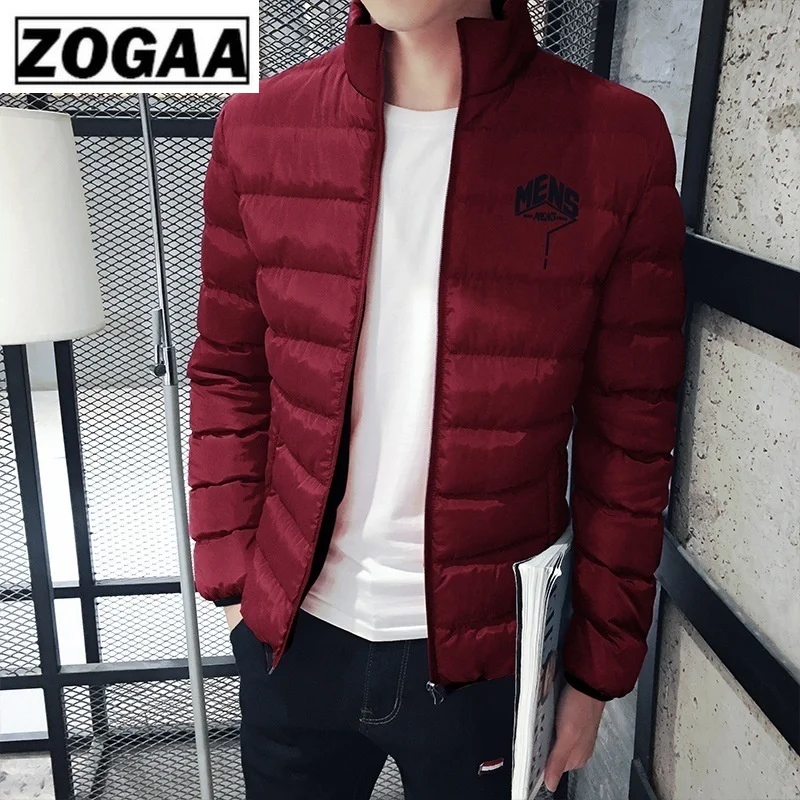 

ZOGAA Men Winter Cotton Parkas Thicken Solid Outwear Coat Zipper Parkas Outerwear Warm Clothing 2019 New Fashion Plus Size M-4XL
