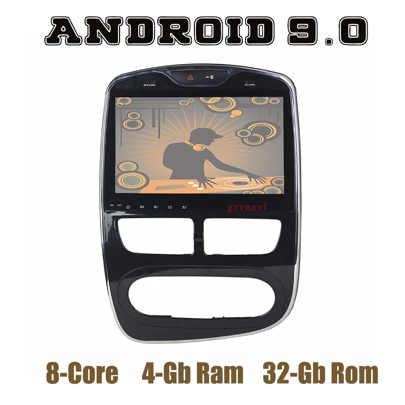 10 1 &quotAndroid 9 0 Автомобильный GPS радио плеер для Renault Clio с PX5 4 + 32 ГБ Авто Стерео