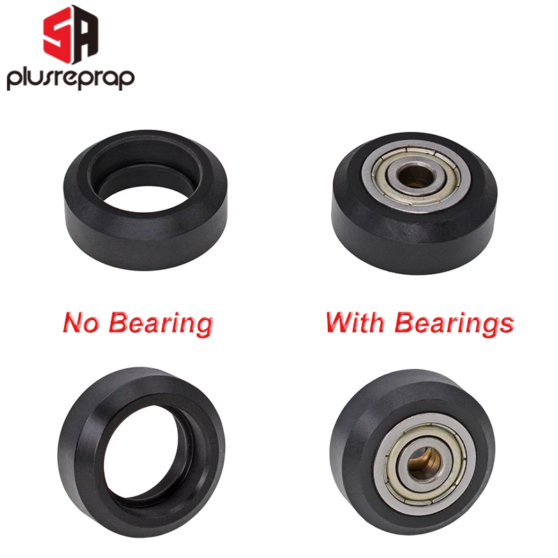 cheap 3D Printer Plastic Wheel POM Big Models Passive Round wheel Idler Pulley Gear for CNC Openbuilds V Slot