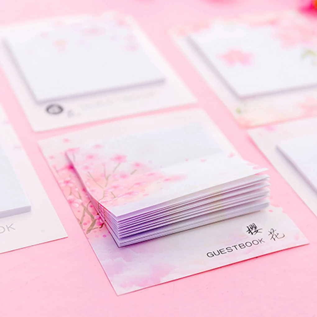 

Cherry blossom Series Stickers kawaii Self-Adhesive sticky notes stationery planner memo pad cute