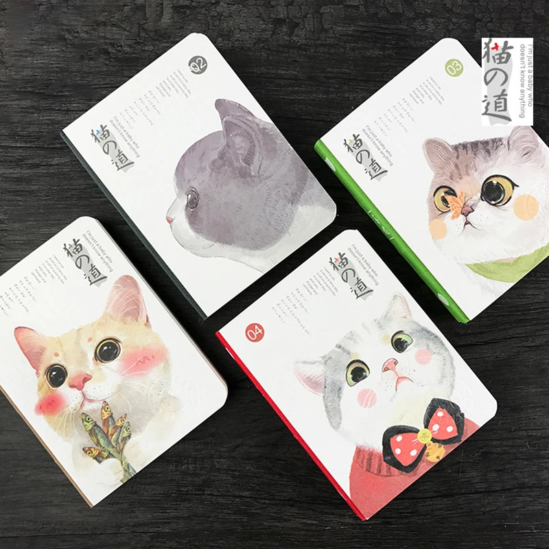 

Japanese Kawaii Cat Hardcover Notebook Creative DIY Planner Notepad Bullet Journal Supplies Cute Office Decoration Stationery