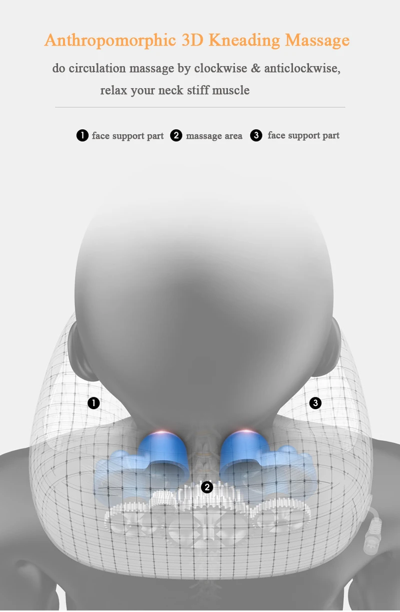 Массажная подушка для шеи, облегчение боли в шее, разминание, вибрационное массажное устройство, портативное интеллектуальное USB зарядное устройство, M форма, модное