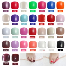2020 24PCS fashion design cute toes latest French style candy colorful fake toe 34 Optional