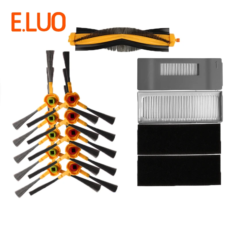 

HEPA Filter + Side Brush + Turbo Brush Main Agitator Brush Replacement for Home Cleaner Robot Vacuum Cleaner Accessories
