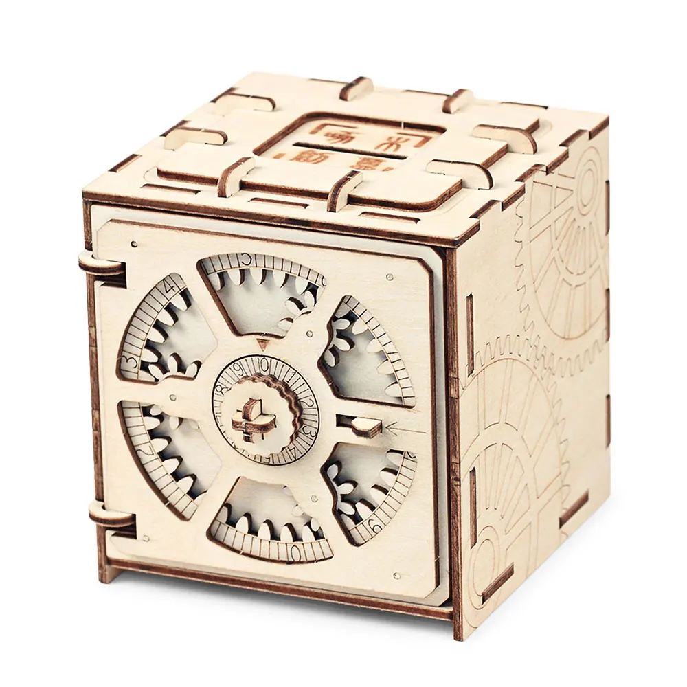 Коробочка для хранения кода Cipher 3D пазлы механическая деревянная модель