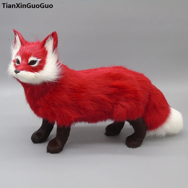 large-35x22cm-simulation-fox-hard-model-toy-polyethylene-red-furs-fox-handicraft-home-desk-decoration-birthday-gift-s0443