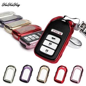 

Soft TPU Car Key Shell Cover Holder For Honda XRV CRV Accord 9 Crider City 2015 2016 Vezel Spirior Odyssey Crown Jazz HRV Fit