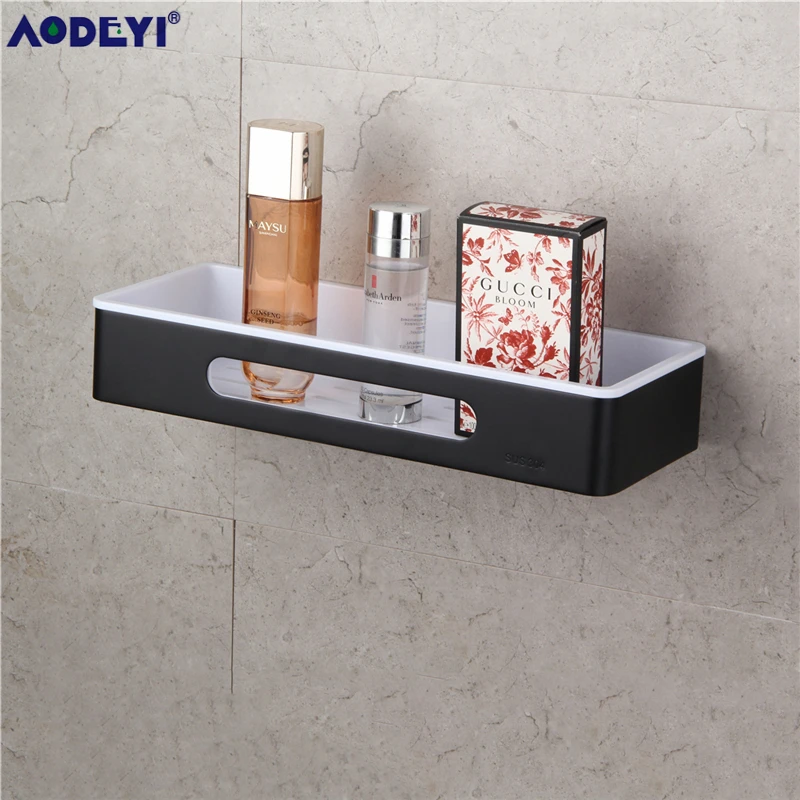 

Bathroom Shelves Corner Shelf Bracket Shelves Soap Dish Shampoo Basket Wall Mounted SUS 304 Stainless Steel Chrome,Black