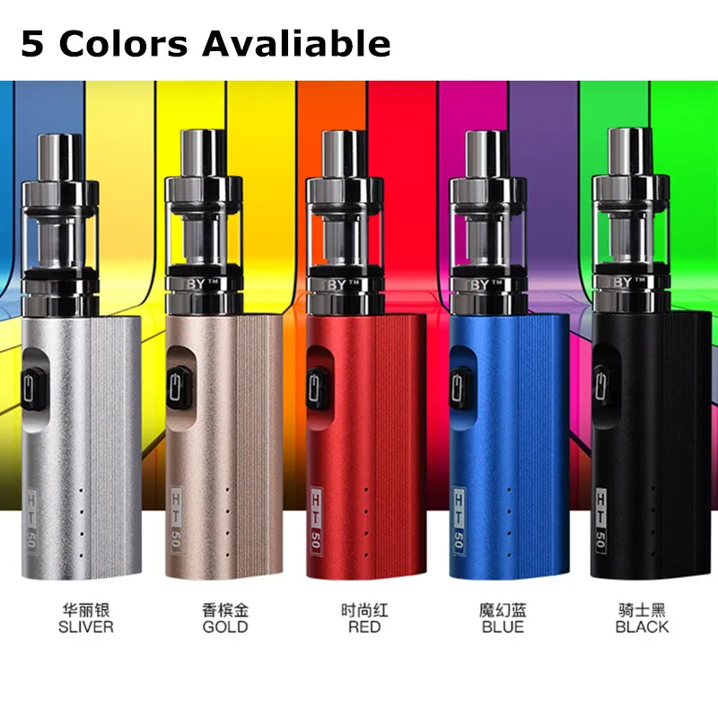 

Original electronic cigarette HT 50W mod kit 2200mah battery e cigarettes vape pen vaporizer box mod 510 thread free shiping