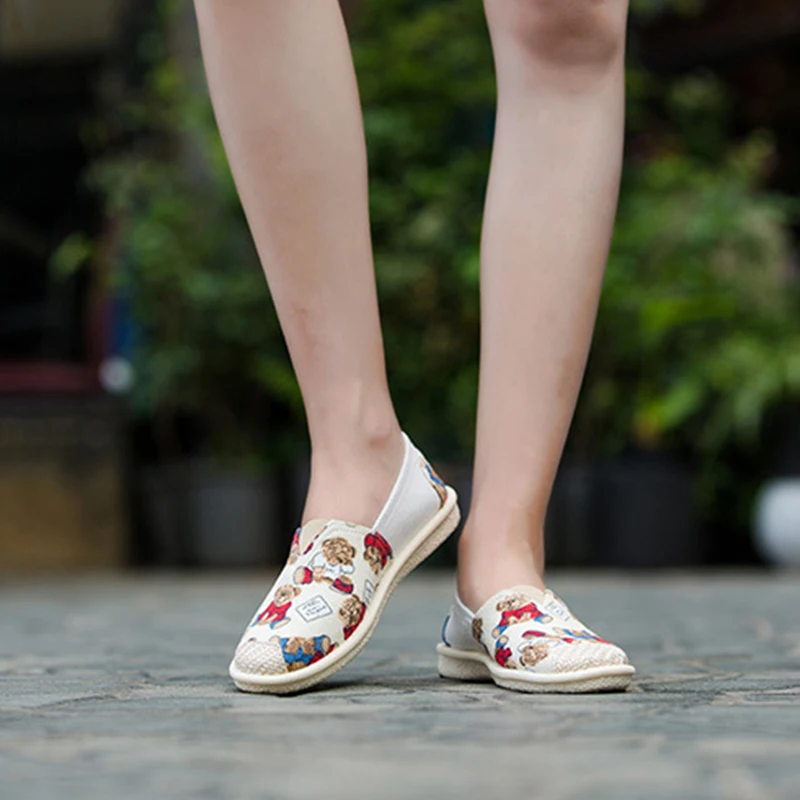 

Women Canvas Slip-On Shoe Shoes Breathable Durable Anti-slip Espadrille for Summer MUG88