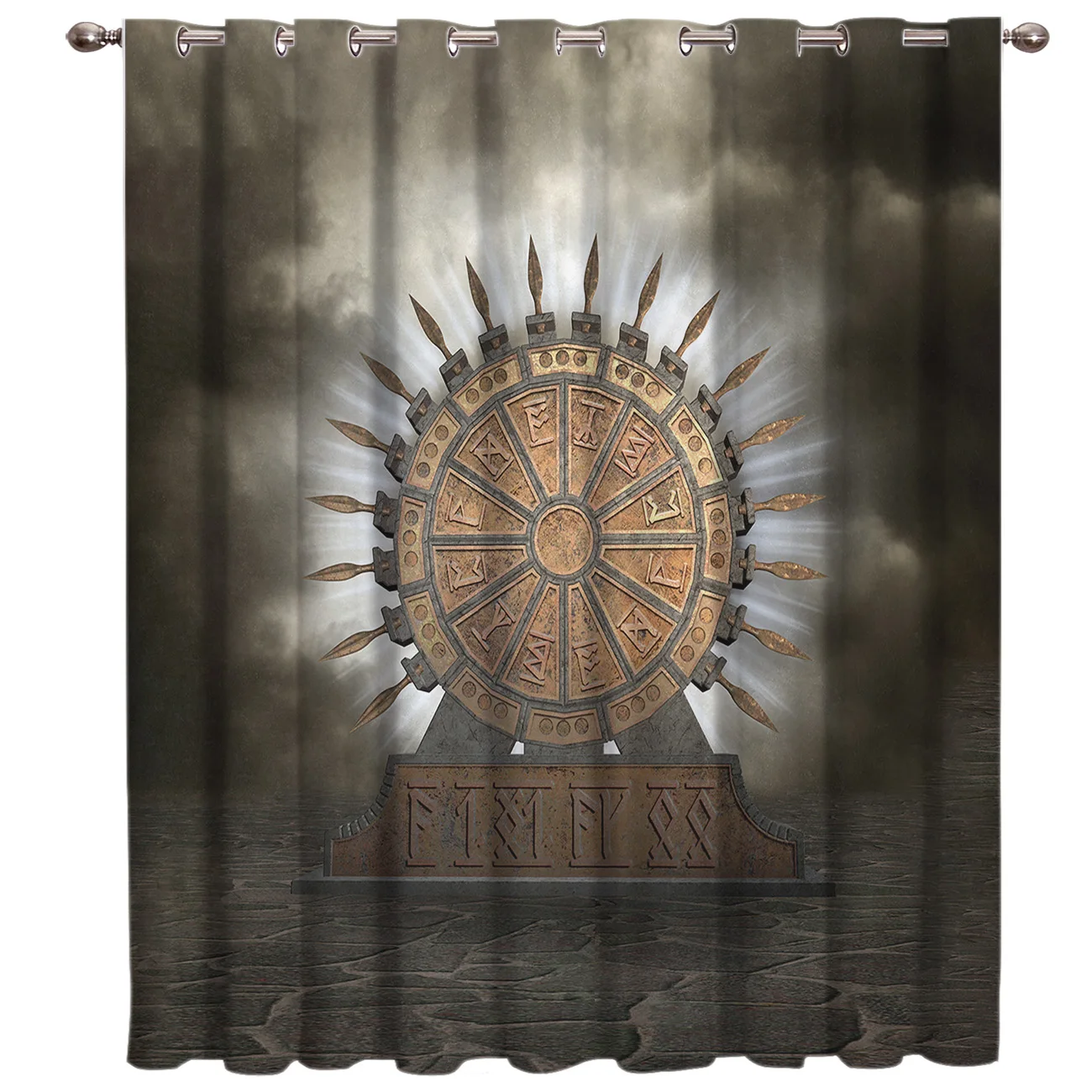 Dark Fantasy Art Living Room Outdoor Fabric Indoor Decor Curtain Panels With Grommets Window Treatment Ideas Window Curtain
