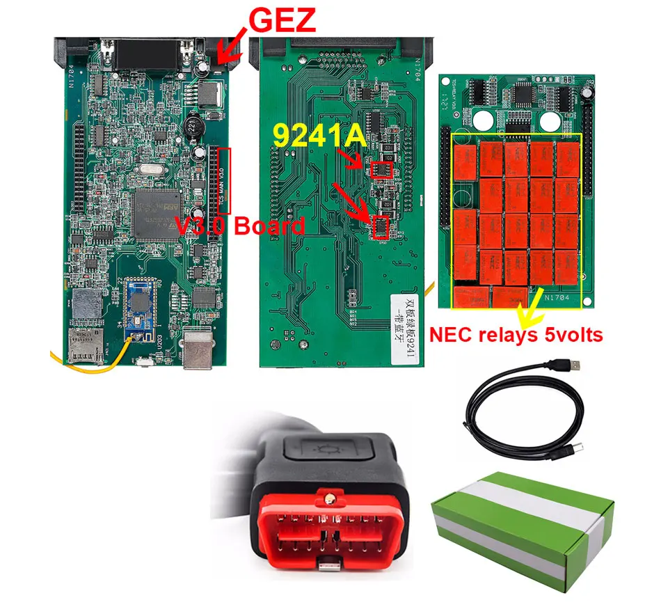 Инструмент cdp tcs V3.0 плата NEC 5 В реле tcs инструмент cdp tcs pro Bluetooth сканер OBD II программное обеспечение cdp автомобильный диагностический инструмент obd2 Инструменты