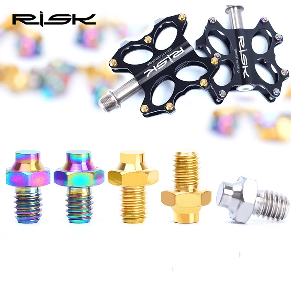 M4x5mm Titanium Pedal Bolts Anti Slip For Mountain Road Bike Cycling