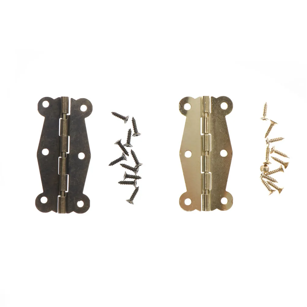 Goedkoop Hardware + Srew Antieke Bronzen Kast Scharnieren Meubels Accessoires Kleine Houten Geschenkdoos Scharnier Fitting voor Meubels