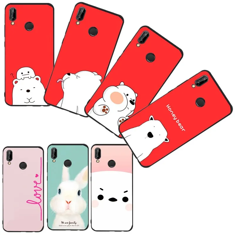

SICOOTE For Huawei p 20 lite Cover Phone Case cute cartoon Animal Thin back coquefor Huawei P20 lite cases Silicone Lovely