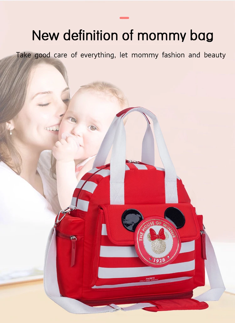 Disney многофункциональная сумка для мамы, Большая водонепроницаемая детская сумка, рюкзак для подгузников, Женская дорожная сумка для ухода