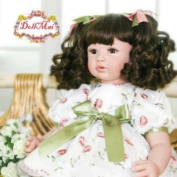 

24" 60cm Princess Dolls Handmade Soft Silicone Baby Girls Dolls Lifelike Vinyl Toddler Girls Dolls Toys for Children Best Gifts