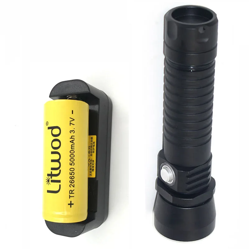 Светодиодный фонарик для дайвинга Litwod Z20 D26 оригинальный XM L2 U3 ВКЛ./ВЫКЛ. плавное