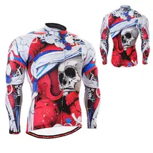 Технические Графический Для мужчин с длинным рукавом Велоспорт майка с 3 задних карманах быстросохнущие открытый MTB дорожный велосипед Костюмы S до 3XL
