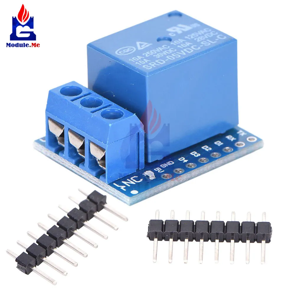 WeMos D1 Мини DC 5 В одноканальный Релейный Щит для Arduino ESP8266 макетная плата релейный
