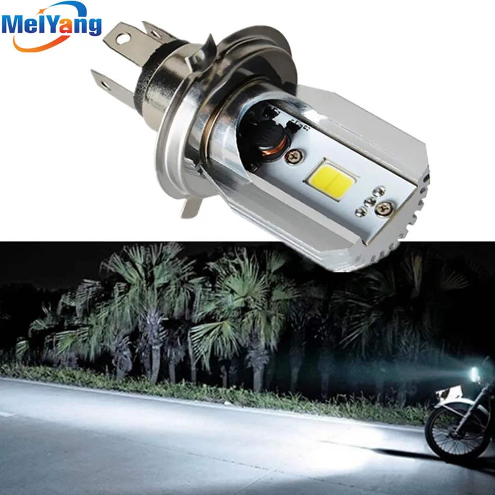 

H4 Led Motorcycle Headlight Bulbs COB Led 6-80V 1000LM H/L Lamp Scooter ATV Moto Accessories Fog Lights 6000K Xenon White