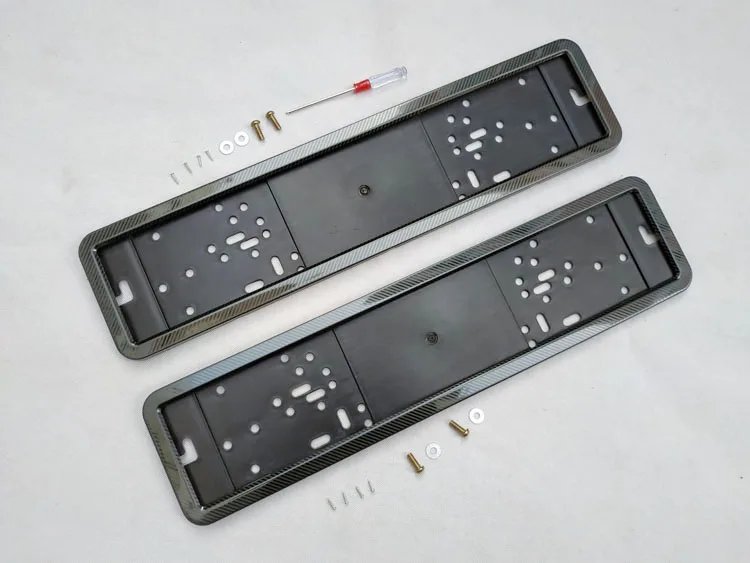 license plate frame plate holder number frame plate license plate cover license plate screw stainless steel carbon fiber  Plastic license plate frame (11)