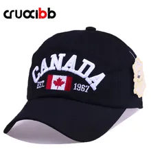 CRUOXIBB мужские бейсболки унисекс хлопок Канада вышивка письмо шляпа Snapback Bone Повседневная шляпа для отца Новые поступления бренд