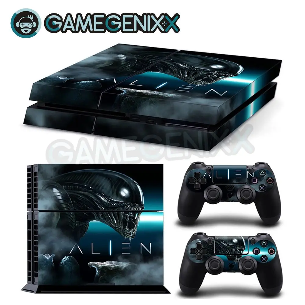 

GAMEGENIXX Skin Sticker Vinyl Decal for PS4 Console and 2 Controllers - Alien