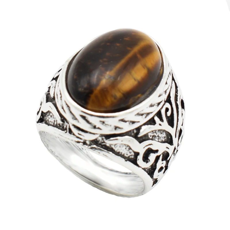 

Newest Vintage Stone Rings for Women Gothic Alloy Girl Statement Finger Rings Men Jewelry Size 7 8 9 10
