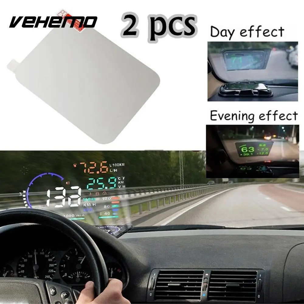

15*13CM 2pcs/Set Accessories Reflective Film Premium GPS Navigation Tools OBD HUD Film Universal Monitor Screen Film Audio