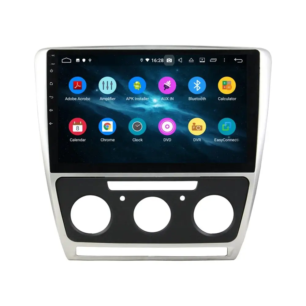 Cheap 4GB RAM 10.1" Android 9.0 Car Radio DVD Player for Skoda Octavia 2007 2008 2009 2010 2011 2012 2013 2014 GPS BT WIFI Mirror-link 2
