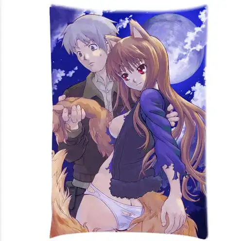 1385 5 De Réductioncirnos Store épices Et Loup Anime Personnages Sexy Oreilles Danimaux Fille Holo Coussin 2 Côtés Taie Doreiller In Taie