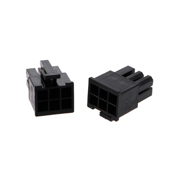 

50 Pcs 4.2mm 6P 6 Pin Male Power Connector For PC Computer PCI-E Plastic Shell