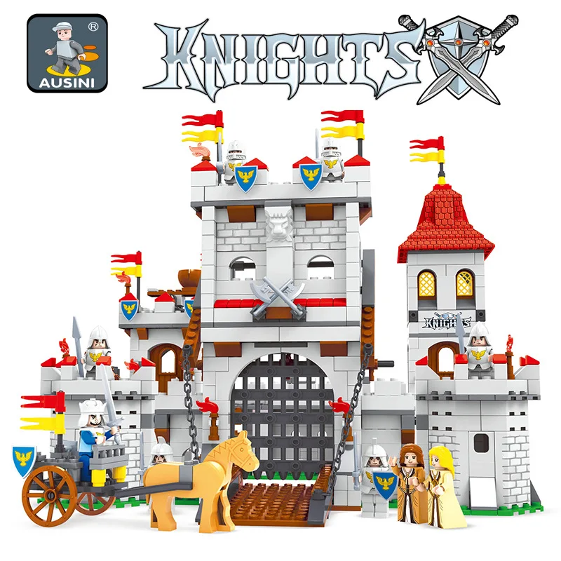 

A Models Building toy Compatible with A27110 1118pcs Knights Castle Blocks Toys Hobbies For Boys Girls Model Building Kits