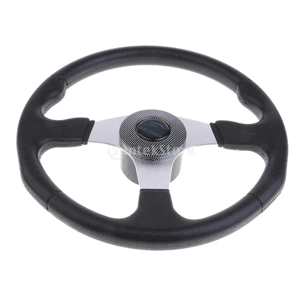 

340mm 13.4' 3 Spoke 3/4' Marine Boat Yacht Steering Wheel & PU Foam Grip