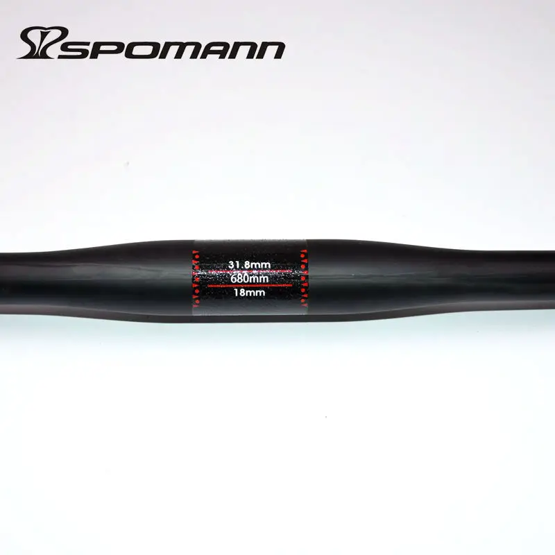 Spomann полный углеродного волокна горный велосипед плоский руль ультра-легкий 31,8*580-700 мм UD черный монтируемые велосипеды горизонтальная рукоять части велосипеда