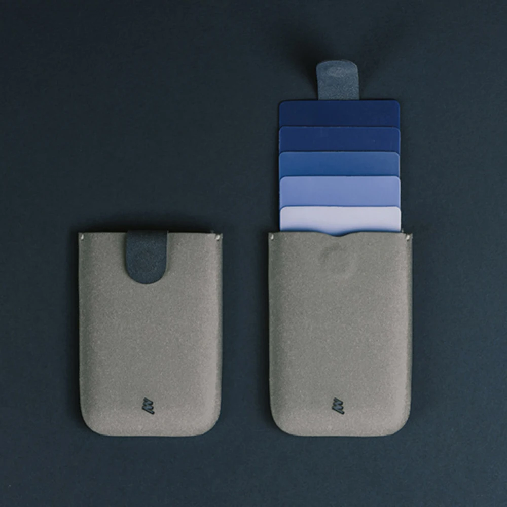 Тонкий мягкий кошелек мини-держатели для карт потянутый дизайн мужской кошелек градиентный цвет 5 Бумажник для карт - Цвет: A2