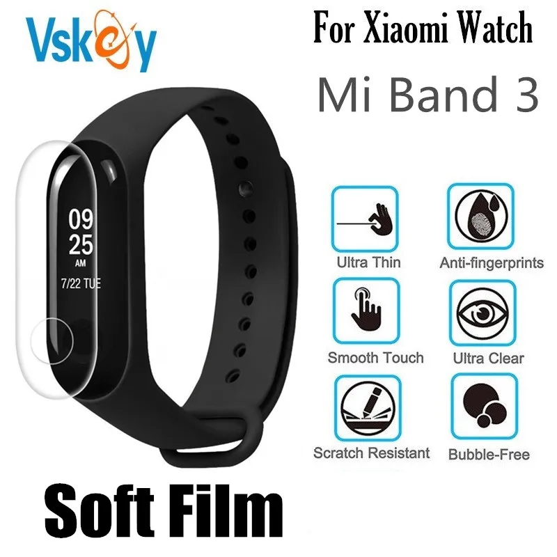 

VSKEY 100P TPU Soft Screen Protector For Xiaomi Mi Band 3 Protective Film (No Tempered glass)