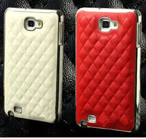 wholesale-Sheepskin Designer case soft leather hard black for Galaxy Note2 n7100 Free shipping 50pcs/lot |