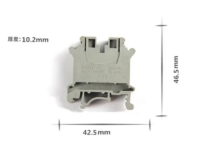 

[VK] UK10N UK-10N 10 square universal connection terminal row 100PCS/LOT