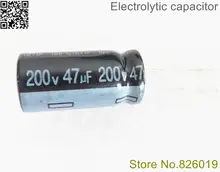 100pcs/lot 200V 47UF 10*20 20% RADIAL aluminum electrolytic capacitor 47000nf
