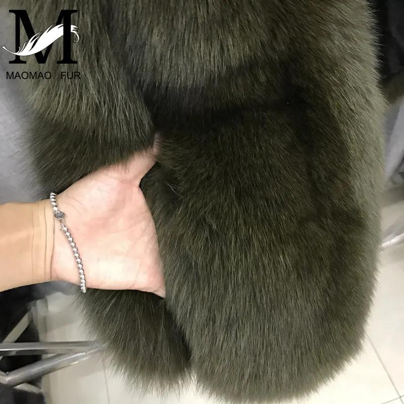 Женский жилет с натуральным лисьим мехом однотонное теплое плотное пальто без