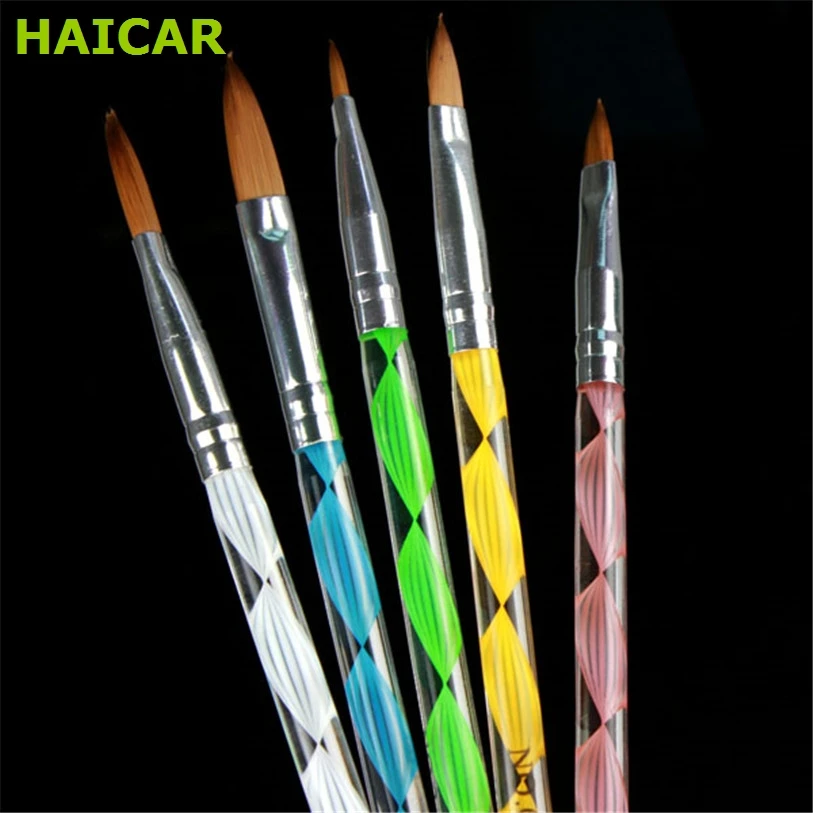 

Brands Nail Art UV Gel Carving Pen Brush Acrylic Liquid Powder DIY Nail Tools Brush Set 5 sizes Maquiagem O0412