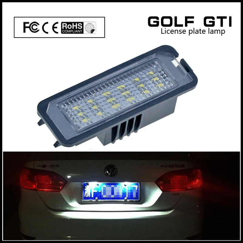 Free shipping LED License Plate Lamp for Volkswagen Golf 5 Golf 6 Golf