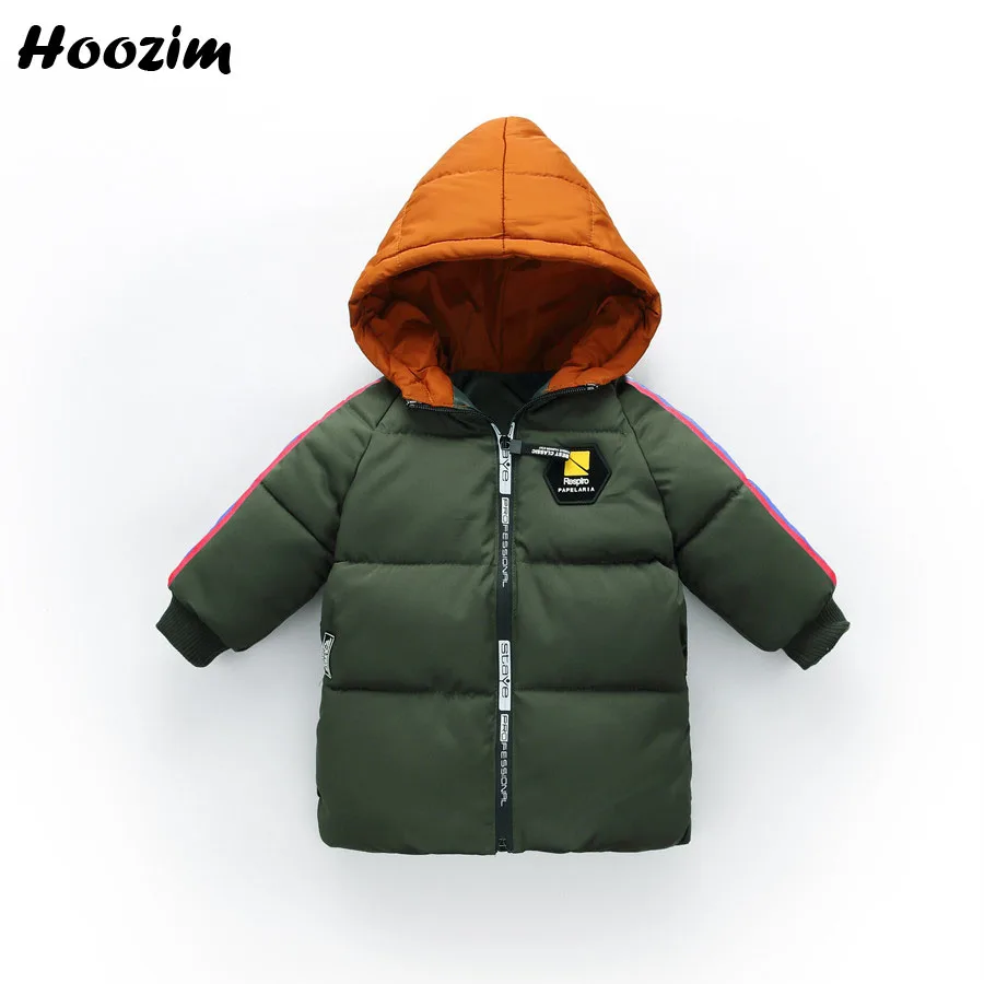 

Winter Army Green Jacket For Boy 2 -8 Years Fashion Cotton Parka Kids Autumn Thick Warm Jacket For Girls Cartoon Coat Children